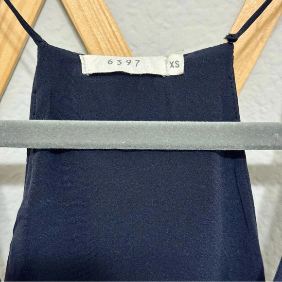 6397 Black Silk Blend Midi Slit Slip Dress XS - Picture 4 of 7